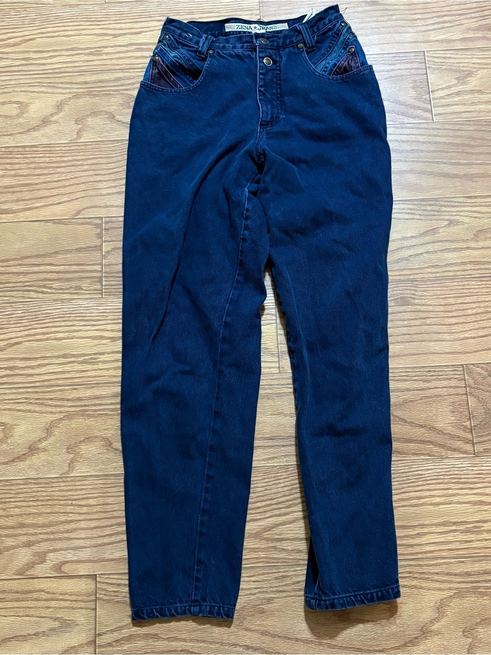 Vintage 80s Zana Di Straight Leg High Rise Color Pocket Jeans Women’s 26”